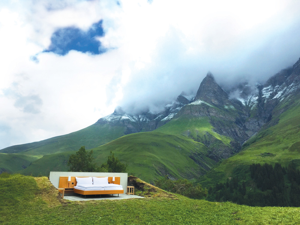 The views are spectacular and the furnishings space at the Null Stern Hotel 